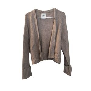 NWT Abercrombie & Fitch Chunky Cropped Open Knit Cardigan, Beige, Size‎ M